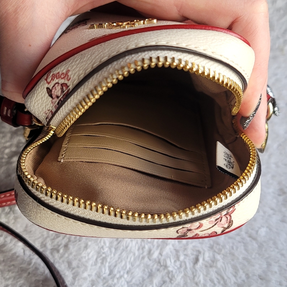 North/South Zip Phone Crossbody With Ladybug Floral Print - Picture 4 of 4